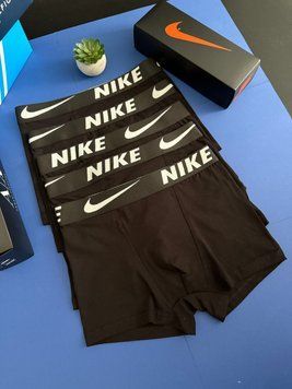 Набір чоловічої білизни Nike (Найк) | Бавовняні боксери, 5 штук MT-0000048 фото