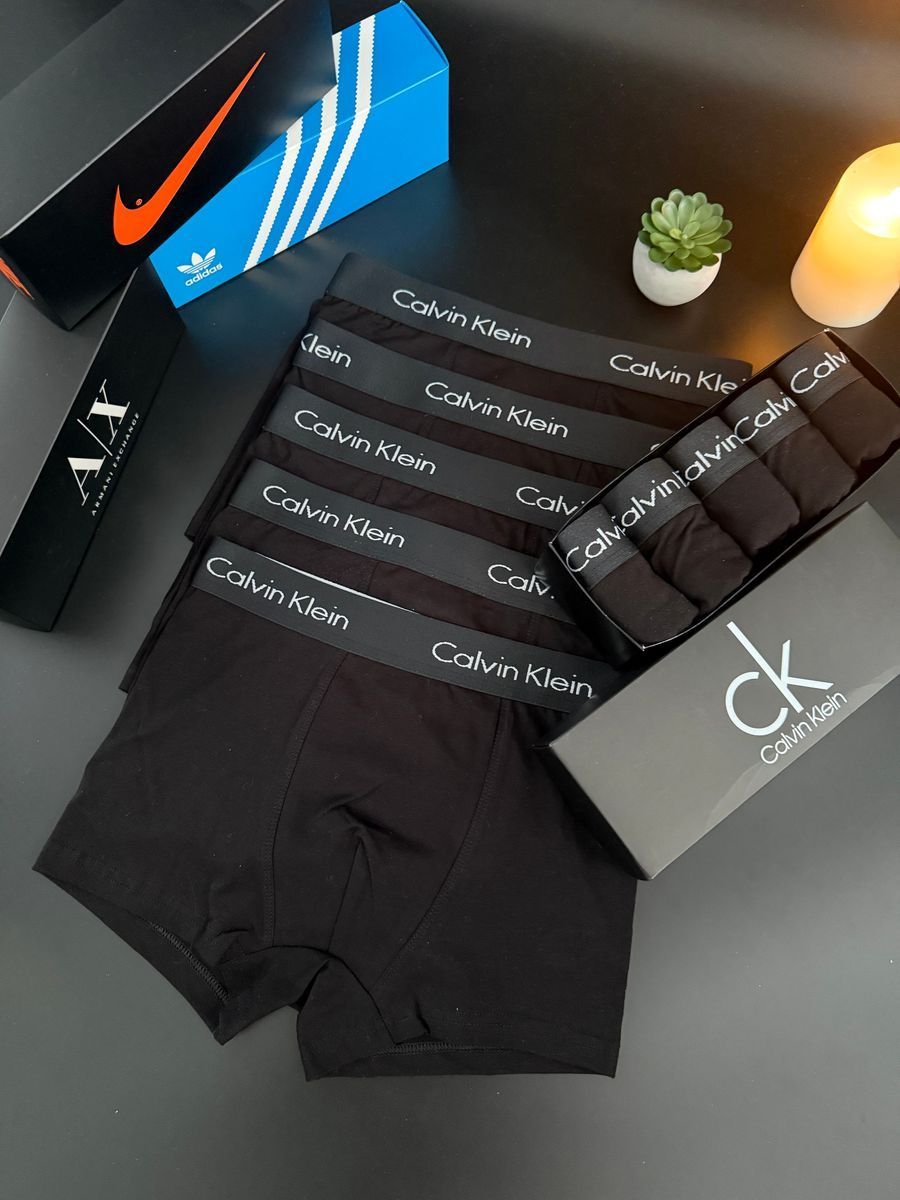 Набір чоловічої білизни Calvin Klein (Келвін Кляйн) | Бавовняні боксери, 5 штук MT-0000040 фото