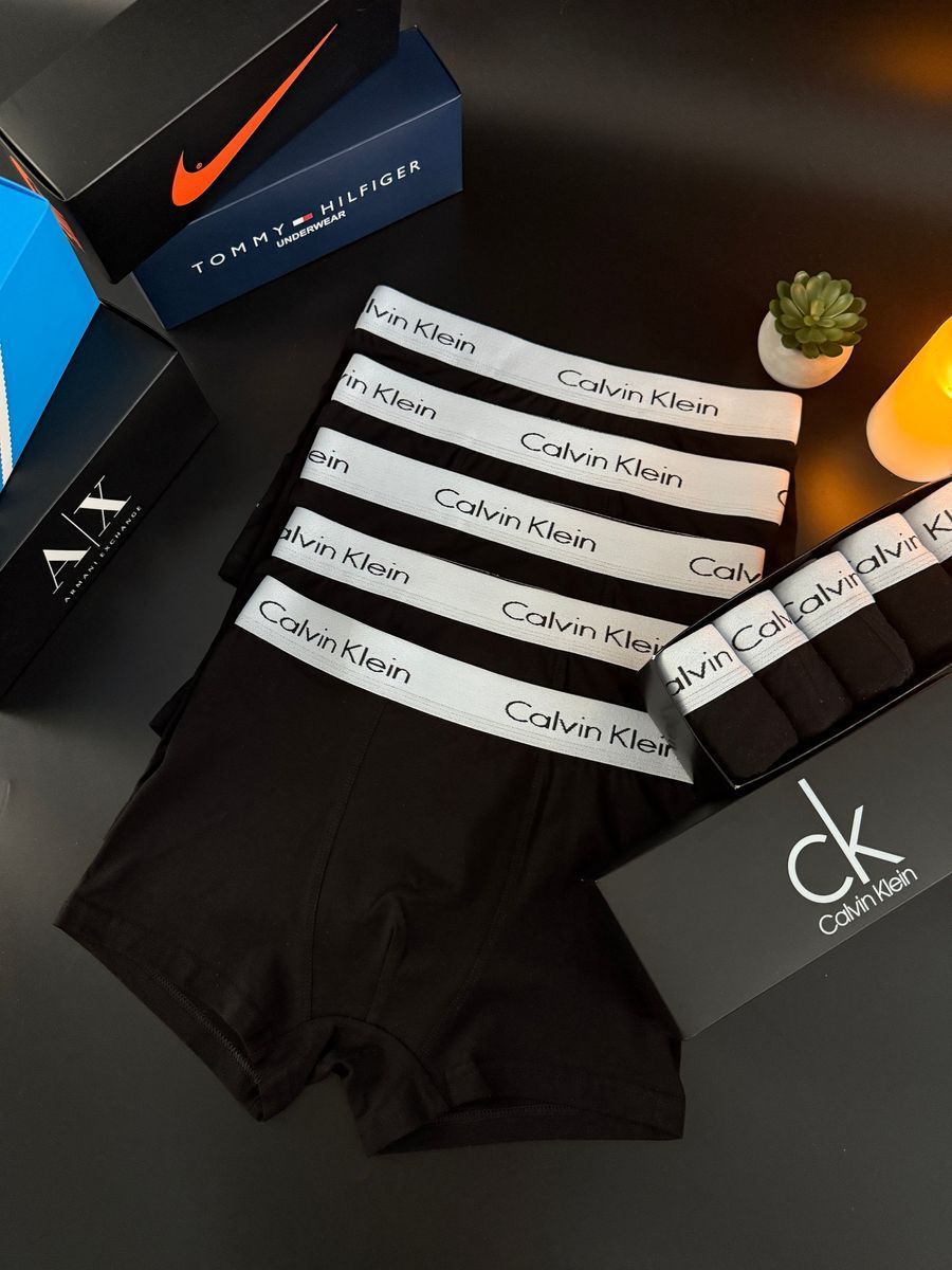 Набір чоловічої білизни Calvin Klein (Келвін Кляйн) | Бавовняні боксери, 5 штук MT-0000015 фото