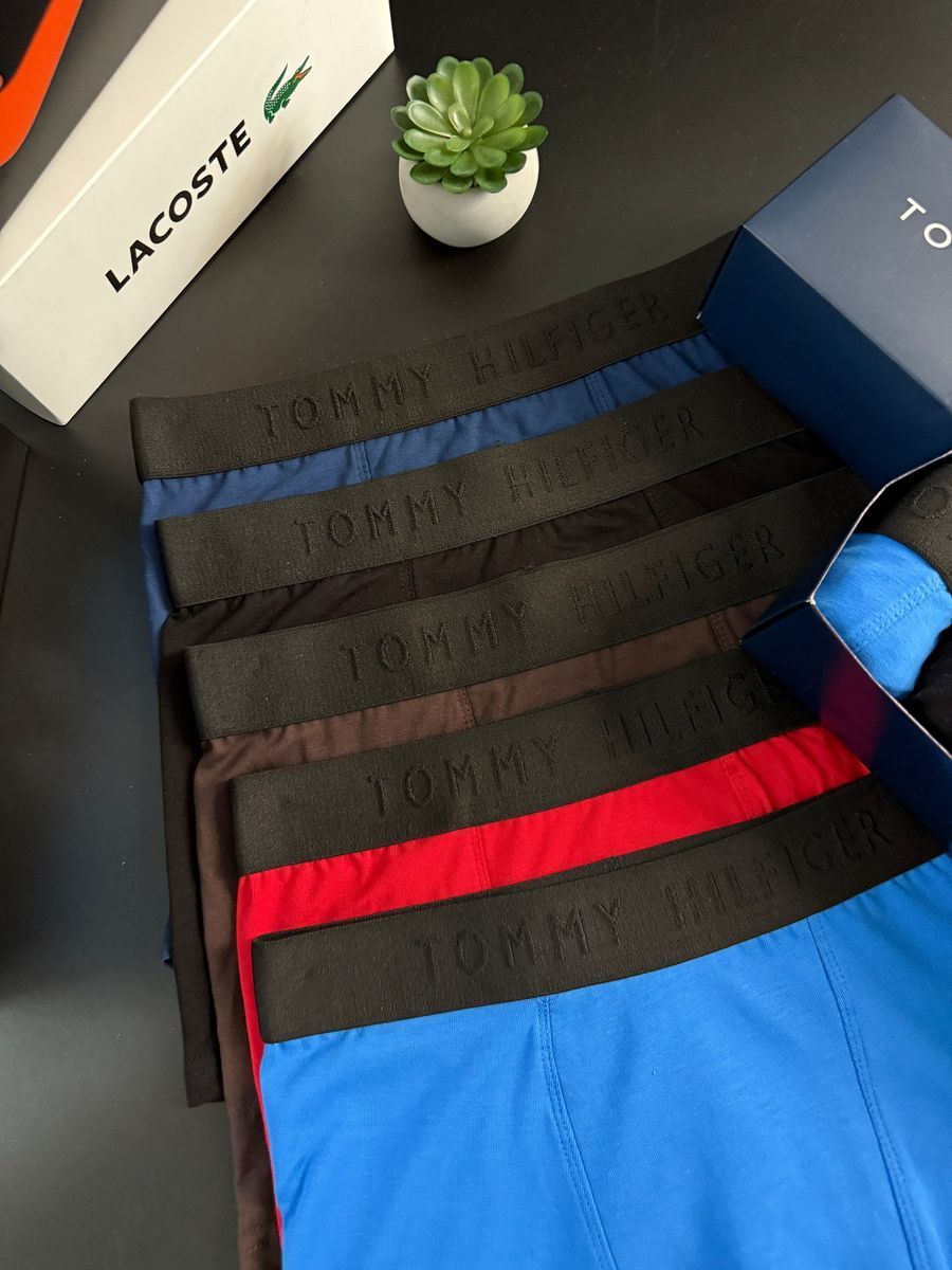 Набір чоловічої білизни Туреччина Tommy Hilfiger (Томмі Хілфігер) | Бавовняні боксери, 5 штук MTT-0000017 фото