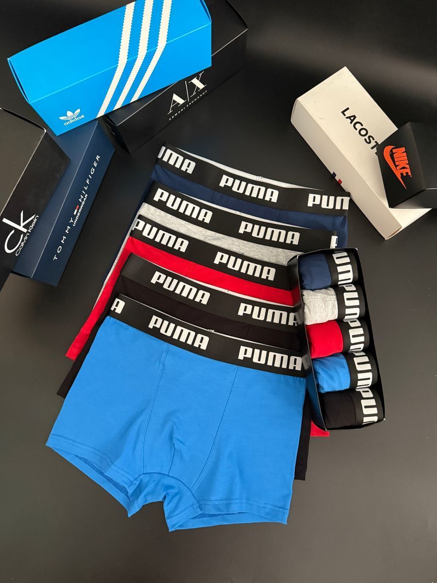 Набір чоловічої білизни Puma (Пума) | Бавовняні боксери, 5 штук MT-0000049 фото