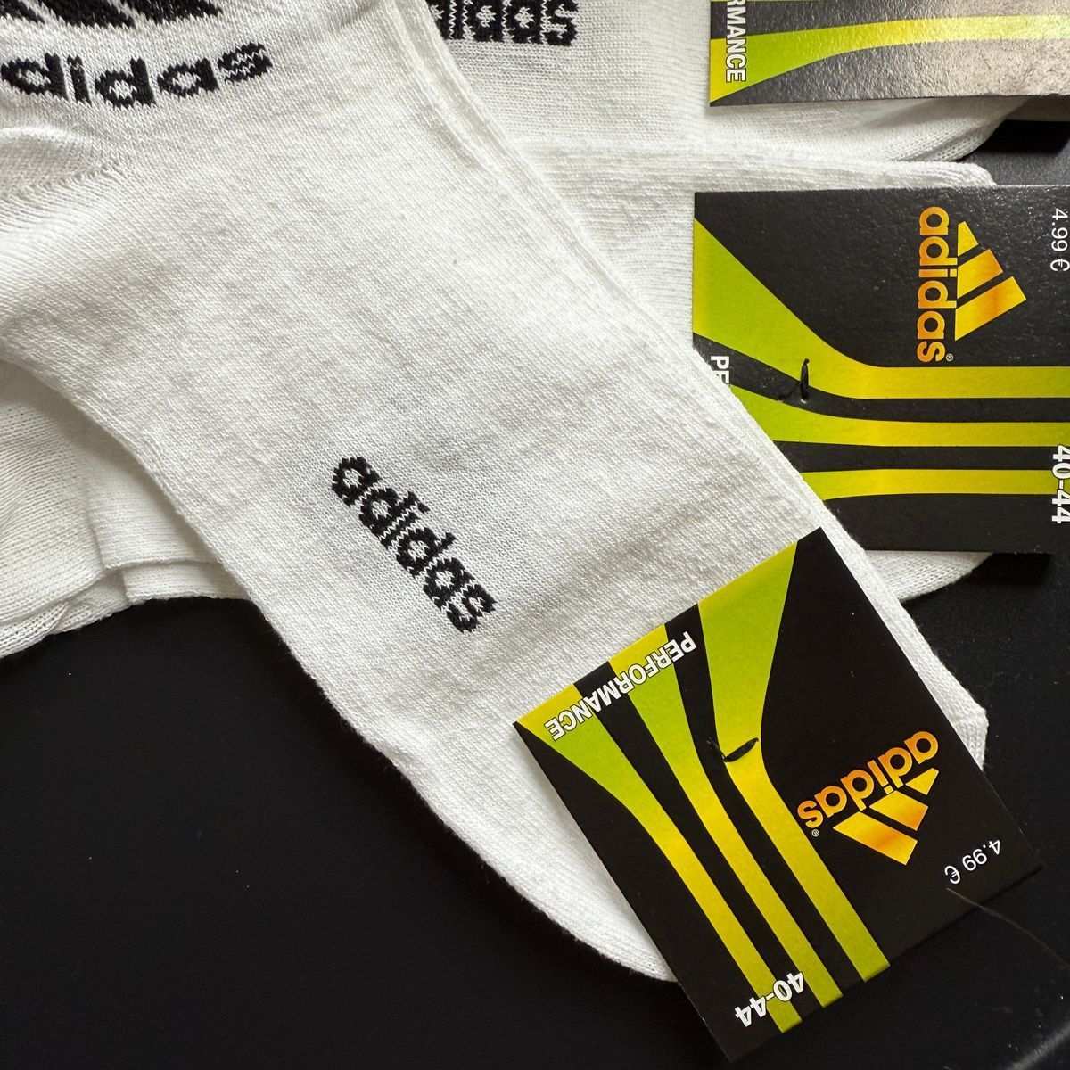 Набір чоловічих спортивних шкарпеток Adidas | Комплект 9 пар (Білі, бавовна) NM-0000007 фото