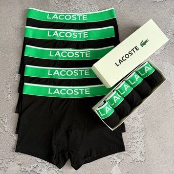 Набір чоловічої білизни Туреччина Lacoste (Лакост) | Бавовняні боксери, 5 штук MTT-0000034 фото