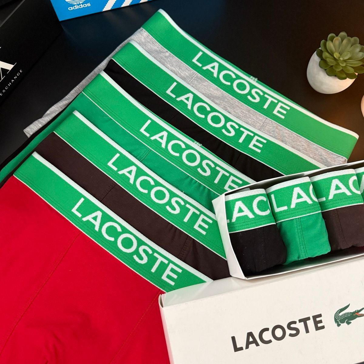 Набір чоловічої білизни Lacoste (Лакост) | Бавовняні боксери, 5 штук MT-0000033 фото
