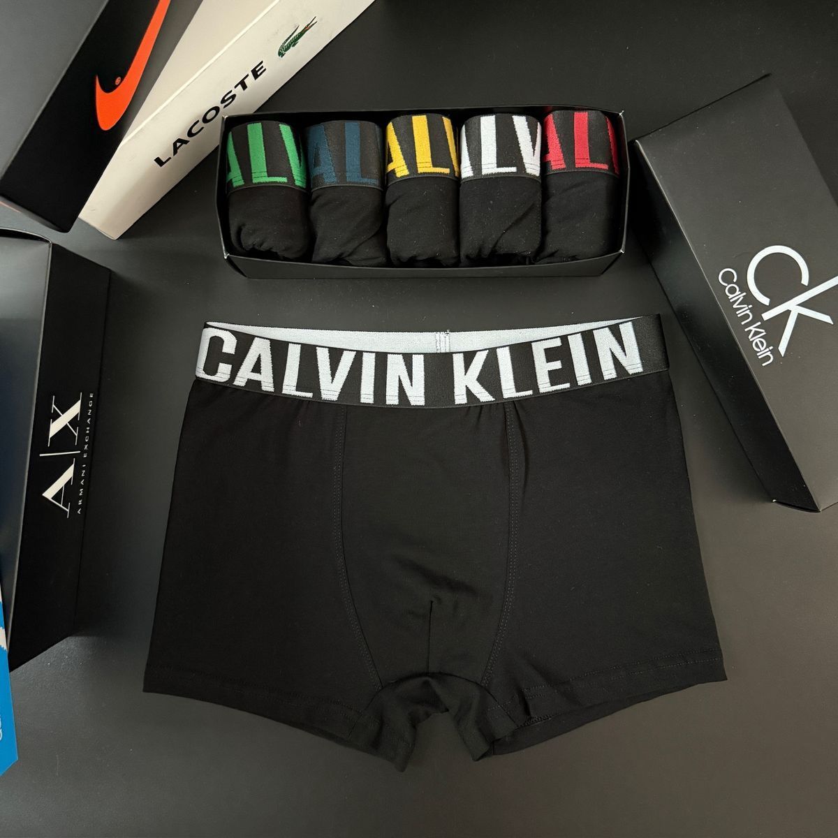 Набір чоловічої білизни Туреччина Calvin Klein (Келвін Кляйн) | Бавовняні боксери, 5 штук MTT-0000026 фото
