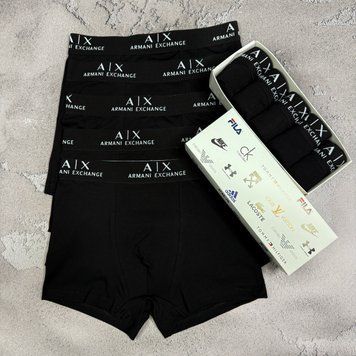 Набір чоловічої білизни Туреччина Armani (Армані) | Бавовняні боксери, 5 штук MTT-0000051 фото