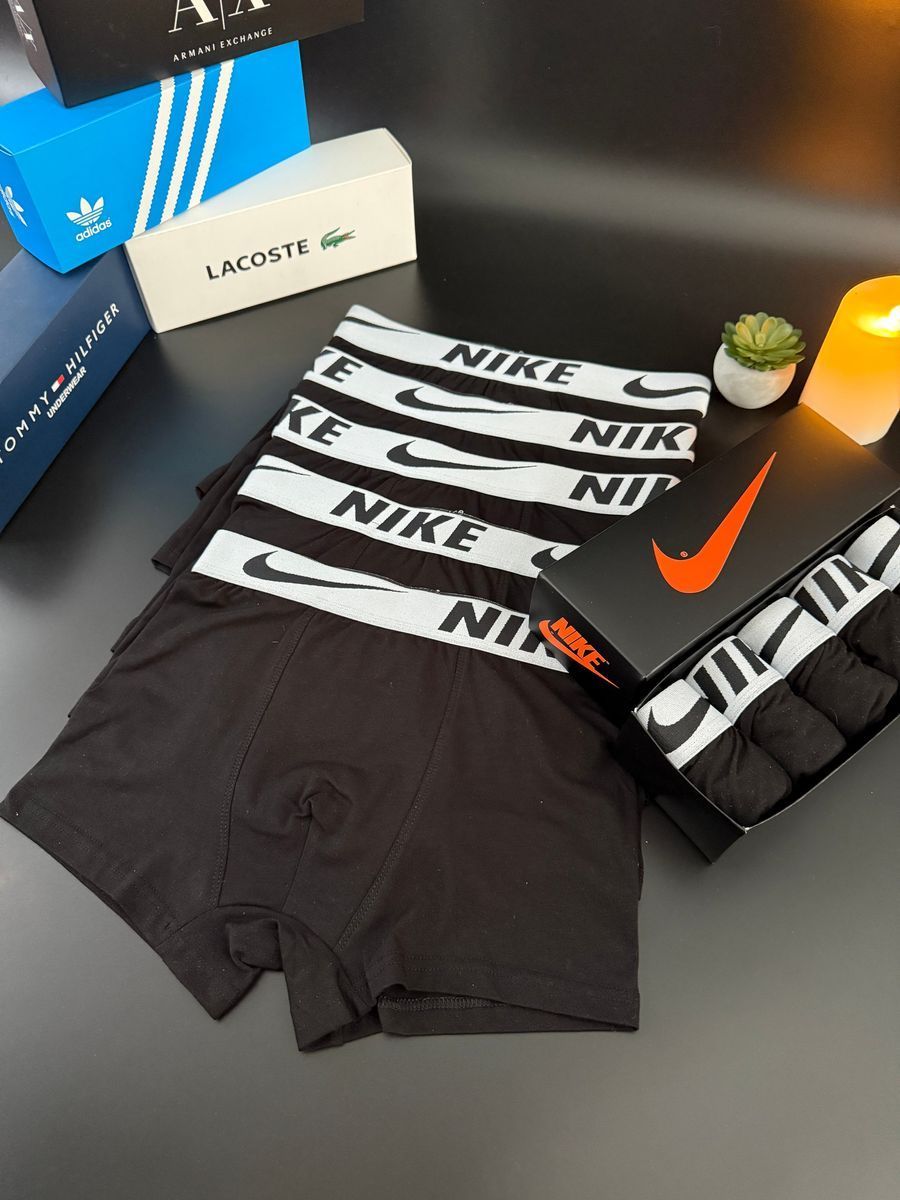 Набір чоловічої білизни Nike (Найк) | Бавовняні боксери, 5 штук MT-0000008 фото