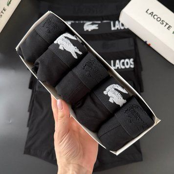Набір чоловічої білизни Туреччина Lacoste (Лакост) | Бавовняні боксери, 5 штук MTT-0000044 фото