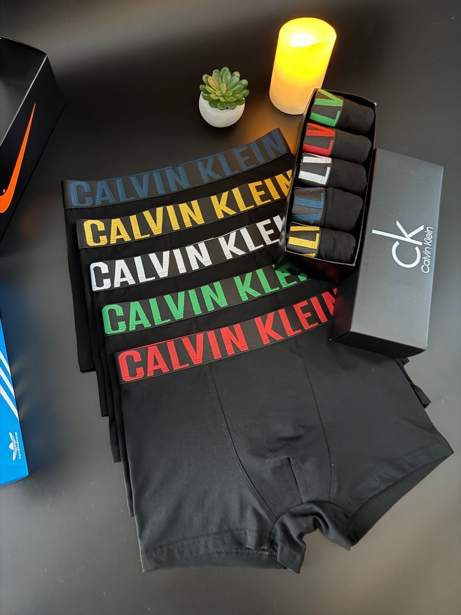 Набір чоловічої білизни Calvin Klein (Келвін Кляйн) | Бавовняні боксери, 5 штук MT-0000026 фото