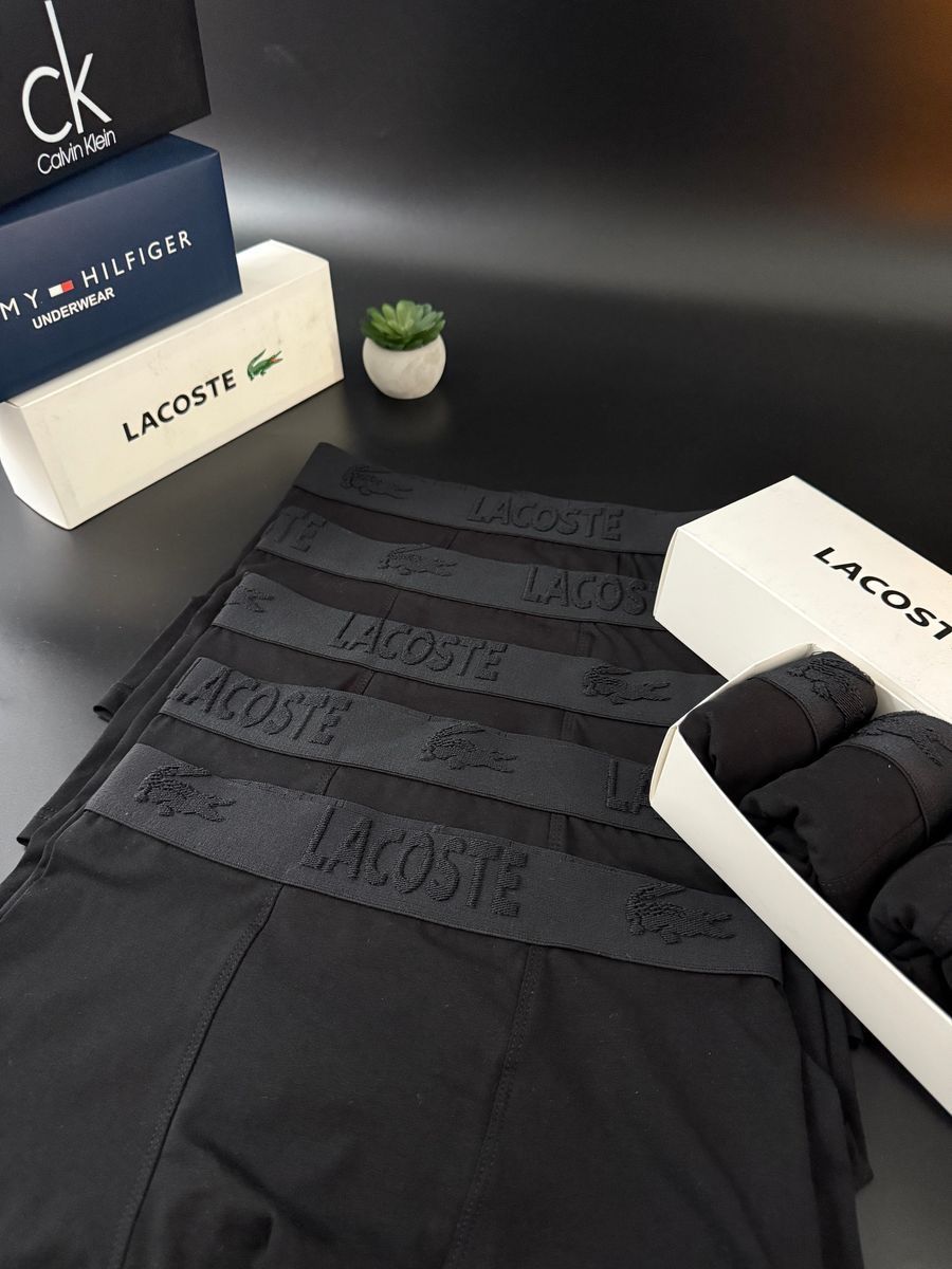 Набір чоловічої білизни Lacoste (Лакост) | Бавовняні боксери, 5 штук MT-0000043 фото