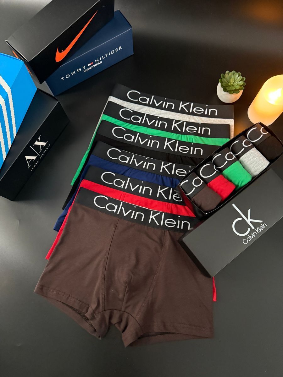 Набір чоловічої білизни Calvin Klein (Келвін Кляйн) | Бавовняні боксери, 5 штук MT-0000005 фото