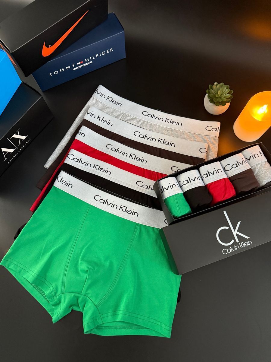 Набір чоловічої білизни Calvin Klein (Келвін Кляйн) | Бавовняні боксери, 5 штук MT-0000003 фото