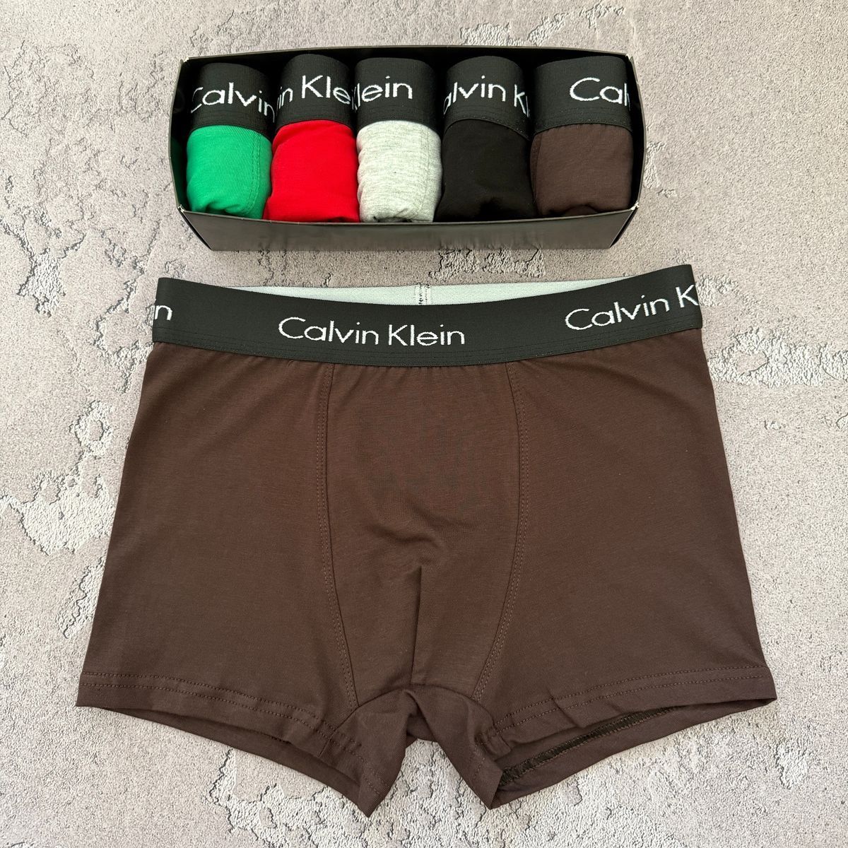 Набір чоловічої білизни Туреччина Calvin Klein (Келвін Кляйн) | Бавовняні боксери, 5 штук MTT-0000038 фото
