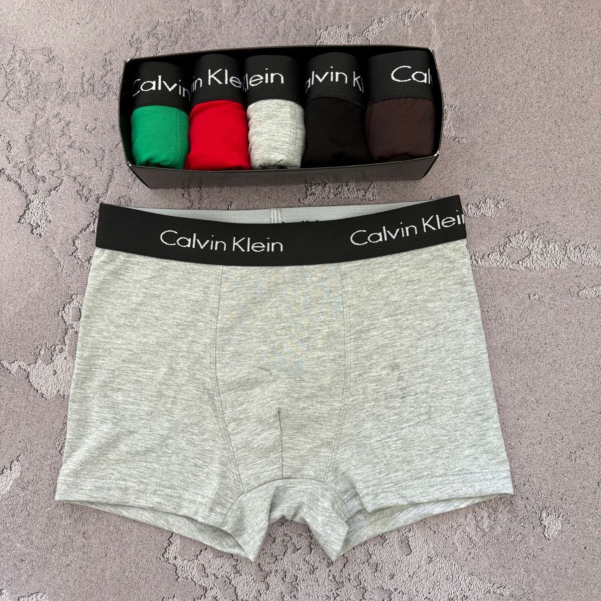 Набір чоловічої білизни Туреччина Calvin Klein (Келвін Кляйн) | Бавовняні боксери, 5 штук MTT-0000038 фото