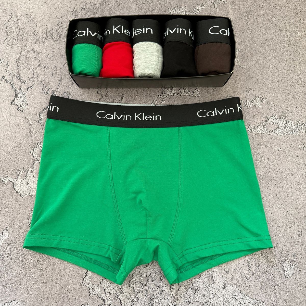 Набір чоловічої білизни Туреччина Calvin Klein (Келвін Кляйн) | Бавовняні боксери, 5 штук MTT-0000038 фото