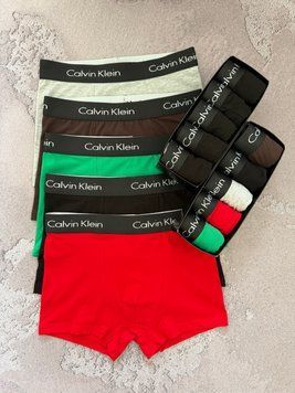 Набір чоловічої білизни Туреччина Calvin Klein (Келвін Кляйн) | Бавовняні боксери, 5 штук MTT-0000038 фото