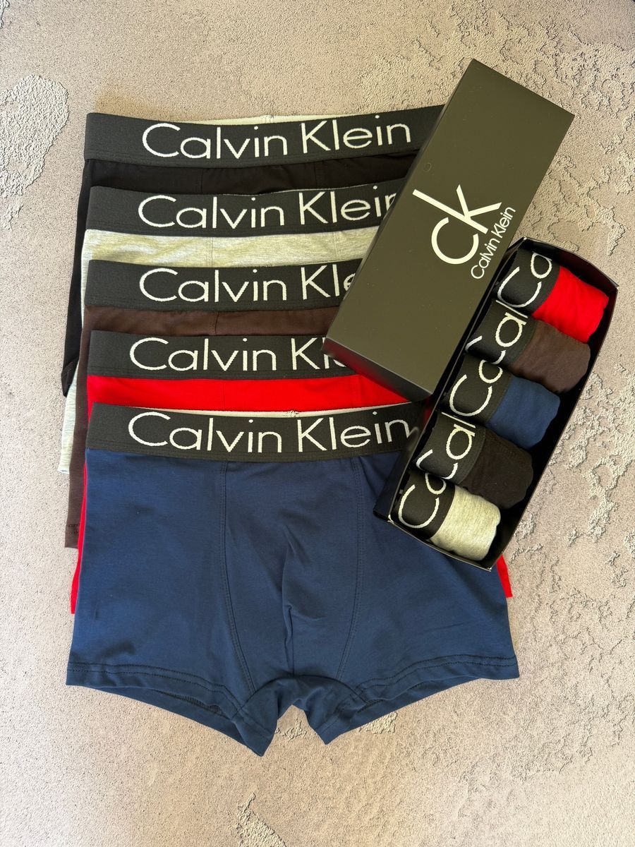 Набір чоловічої білизни Туреччина Calvin Klein (Келвін Кляйн) | Бавовняні боксери, 5 штук MTT-0000005 фото