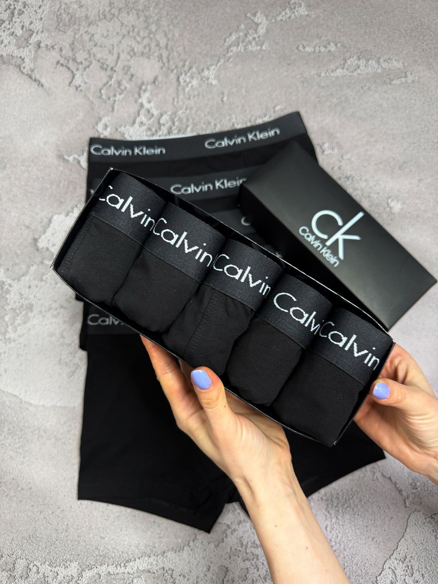Набір чоловічої білизни Туреччина Calvin Klein (Келвін Кляйн) | Бавовняні боксери, 5 штук MTT-0000040 фото